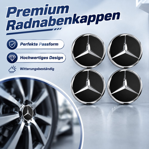 Nabenkappen schwarz 60mm - schwarz,