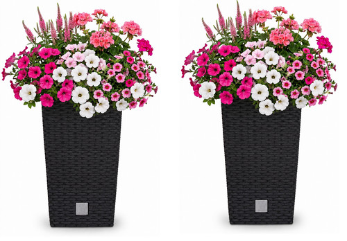 Blumentopf rattan optik - rattan,