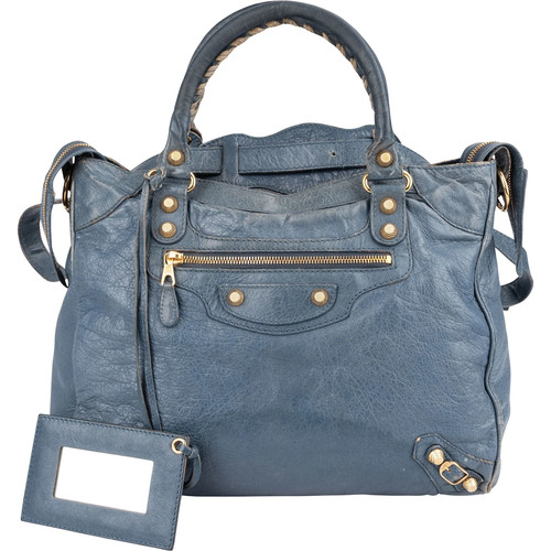Balenciaga blue leather - balenciaga,