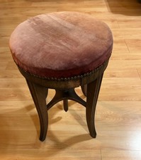Antiker Hocker Drehhocker Klavierhocker Klavierstuhl - Holz