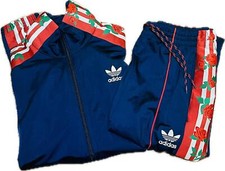 Adidas Trainingsanzug Freizeitanzug Rosen Blau Rot Damen XS / M Top