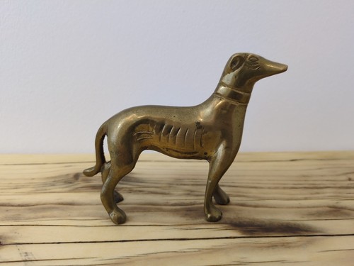 Messing windhund hund figur - windhund,