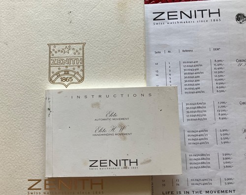 Zenith uhren katalog - uhren, 1999-