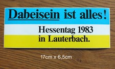Sticker Aufkleber Lauterbach Hessentag 1983 Hessen 