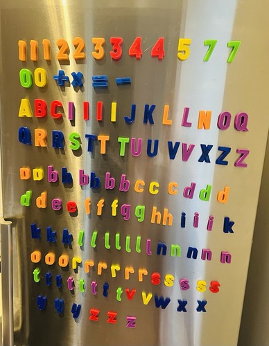 Magnetbuchstaben zahlen bunt - &,