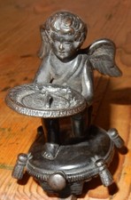 Uralte antike Nähzwinge Engel Nähklammer Nadelbehälter Nadelkissen Nähen um 1850