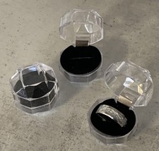 3 Stück Schmuckschatulle Geschenkverpackung Ring Kunststoff Edel Schmuck 36mm H