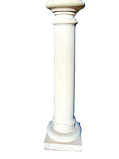 Holzsäule massiv Pflanzständer Höhe 94 cm klassische Form shabby weiß