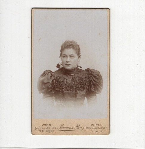 Cdv foto damenportrait wien - damenportrait,