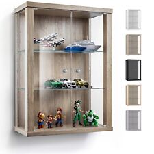 K-Möbel Glasvitrine (80x60x25cm) Regal Schrank ESG Sammlervitrine Wandvitrine