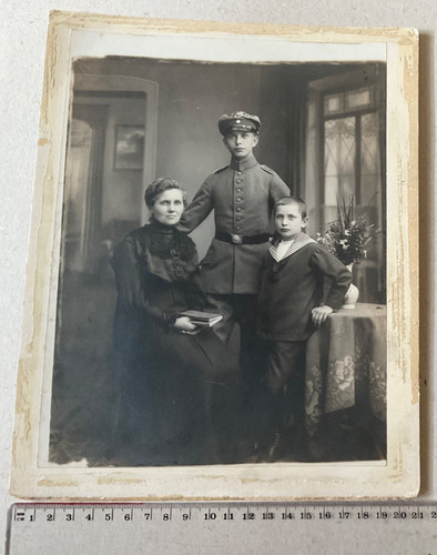 Wk1 familienfoto soldat - familienfoto, in