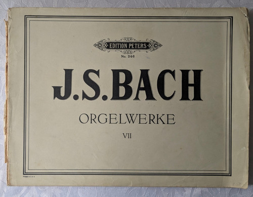 Bach orgelwerke 7 vii - s.,