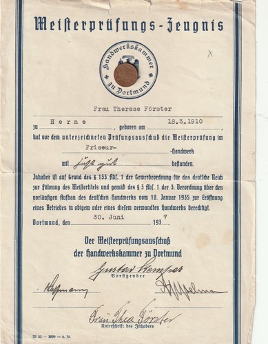 Urkunde meisterprüfung - urkunde,