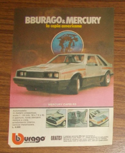 Seltene werbung bburago - werbung,