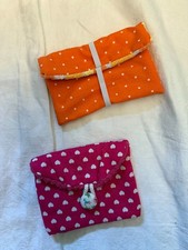 Seifentaschen, 2 Stück in schrillem orange u. leuchtendem pink, statt Seifendose