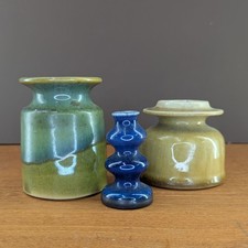 3x JUIST KERAMIK VASE SCHMIDT-TUMMELEY STUDIOKERAMIK GERMAN STUDIO POTTERY 1970S