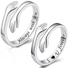 Silber Love Hug Ring Band