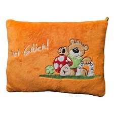 Viel Glück Kissen - Motivation Schutzengel Glücksbringer Vintage Pilz Kleeblatt 