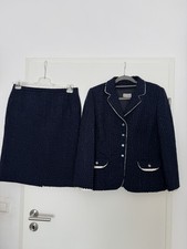 Renzo Kombination Rock & Blazer Boucle Blau Gr 38 M