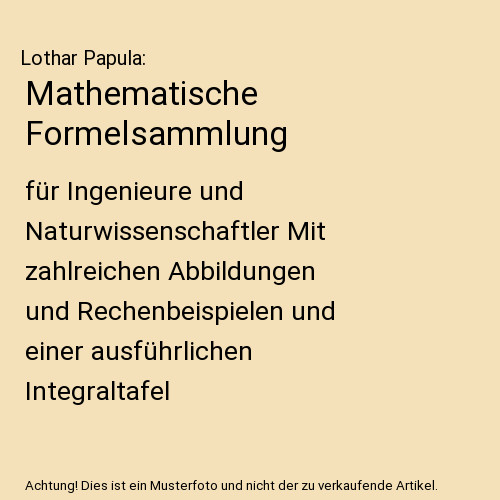 Mathematische formelsammlung - mathematische,