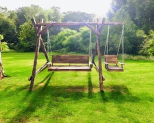 Massiv Gartenschaukel aus Fichtenholz