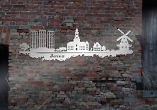 Edelstahl Skyline Stadt Jever