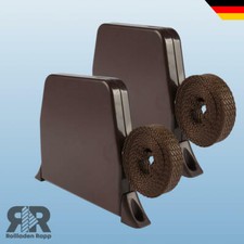 2x Rolladen Mini Gurtwickler braun inklusive Gurt Rollladen Rollo Rolladengurt