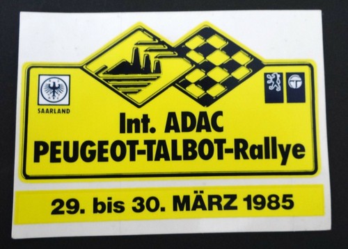 Werbe aufkleber int adac - int.,