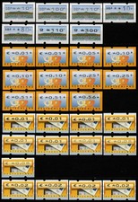 Bund Automatenmarken ab 1993 bis 2008 zum Teil mit Zählnummer