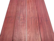 1x Amarant Riegel Holz Purpleheart Curly 123x15cm x 25mm #T3