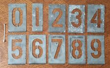 Tolle alter Malerschablonen aus Weißblech - Zahlen von 0 bis 9 um 1920/30