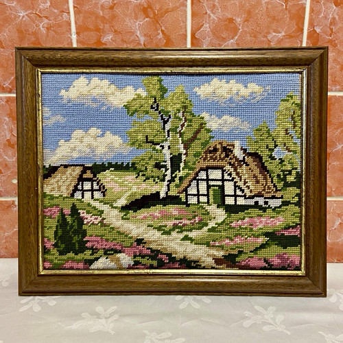 Vintage gobelin bild stickbild - vintage,