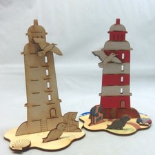 Geschenk, Kreativ Set für Kinder, Leuchturm,  Kindergeburtstag Malen Basteln