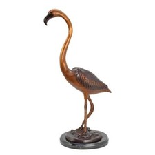 Bronzetierfigur Flamingo