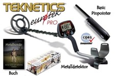 Teknetics Eurotek PRO (LTE) Ausrüstungspaket (Metalldetektor & Basic Pinpointer