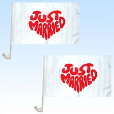 2 Autoflaggen Just Married