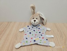 TCM Tchibo HASE ? Schmusetuch Schnullerhalter grau Sterne ? bunt Kuscheltuch