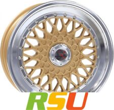 R-Style Wheels RS01 gold horn polished 8x15" ET25 LK4 100 ML 73.1 Alufelgen 1...