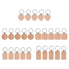 25StüCke Blank  SchlüSsel AnhäNger Diy  SchlüSselbund Ringe SchlüSs1782