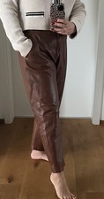 Marken Lederhose Cognac Braun 100% Leder Lammleder XL 44 Hose 