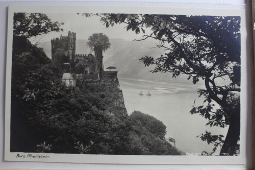 Burg rheinstein gruß aus - ak,