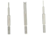 BERGEON 3 Einsätze für Federstegwerkzeug 6767  Ersatzgabel 1,2 mm + 3 mm, Dorn 