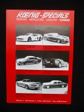Koenig Specials Tuning Mercedes  Ferrari 2S. A4 Deutsch Prospekt Brochure 764/7