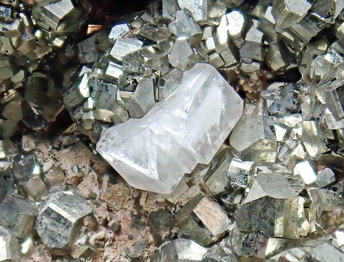 Fine augelite pyrite crystal - augelite,