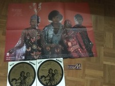 70er 80er Jahre Poster BONEY M. + Aufnäher + 2 Aufkleber - Frank Farian