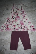 Zauberhaftes Sommer-Set v. NEXT - Hose/Leggings + Longshirt/Tunika - Gr. 134