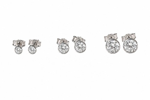 925 silber ohrstecker zirkonia - ohrstecker,