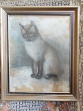 Antikes Gemälde Perser Katze Joßi Vorf ?