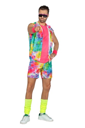 Kostüm aerobic dude neon - kostüm, 90er