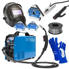 IPOTOOLS 160ER Starter Pack MIG MAG Schweißgerät IGBT Schutzgas Fülldraht 